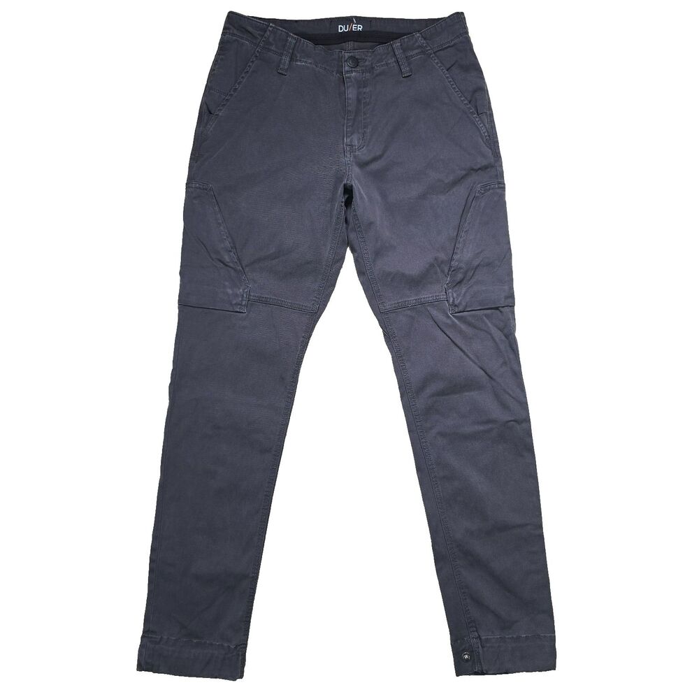 DUER Pants Mens 32x32 Gray Live Free Adventure Cargo Joggers Tapered Slim Hiking